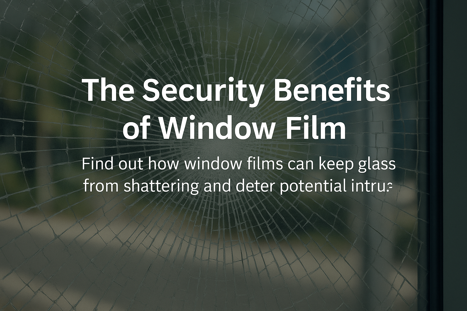 Shatter-resistant window film on storefront glass